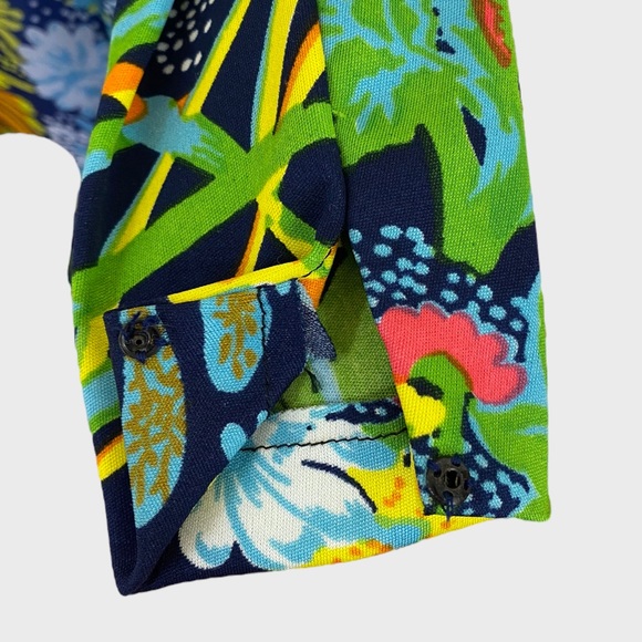 Vintage Don Luis De Espana Multicolor Funky Floral Print Flowy Maxi Dress S/M - Picture 4 of 12